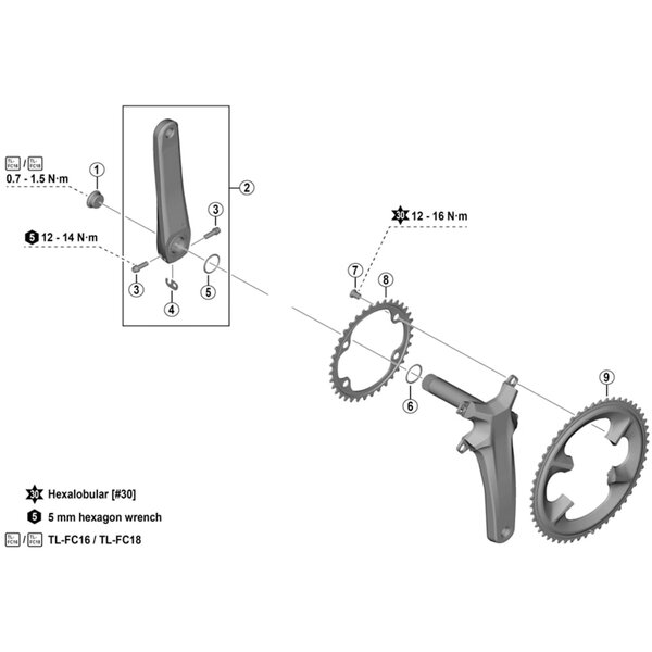 Shimano Shimano Spares FC-R9200 ring L