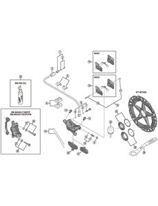 Shimano Shimano Spares BR-M985 pad axle and snap ring