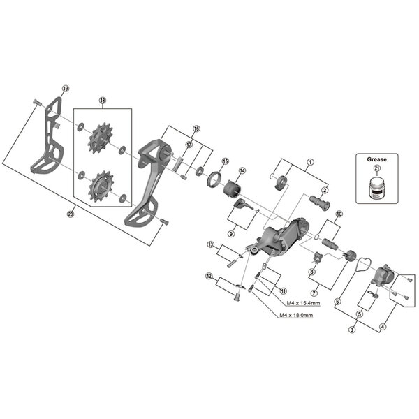 Shimano Shimano Spares RD-M8130 inner plate, SGS