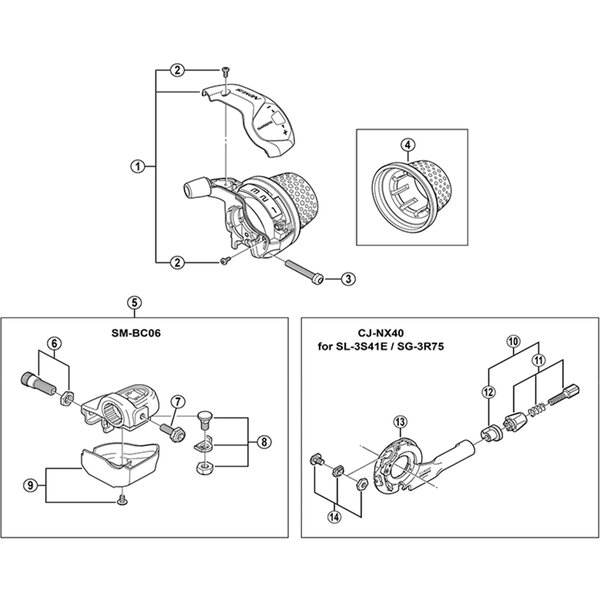 Shimano Shimano Spares SL-3S41E cover and fixing screw