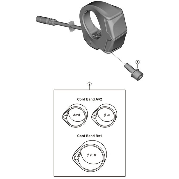 Shimano Shimano Spares SW-E6000 cord band unit