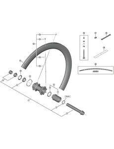 Shimano Shimano Spares WH-R8170-C50-TL-R left hand spoke, 253 mm