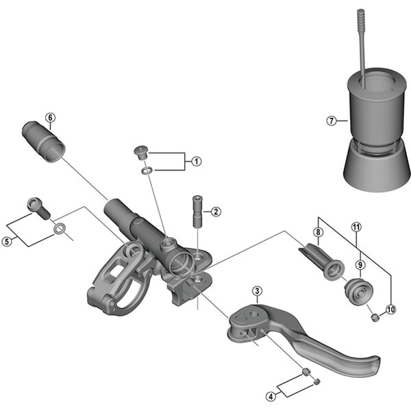 Shimano Shimano Spares BL-M9100 lever member unit