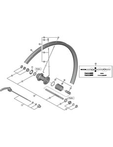 Shimano Shimano Spares FH-M4050 complete hub axle, 146 mm