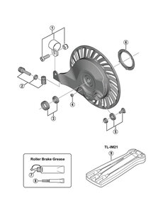 Shimano Shimano Spares BR-IM45-R left hand washer unit for 3/8 hub axle, 7.2 mm