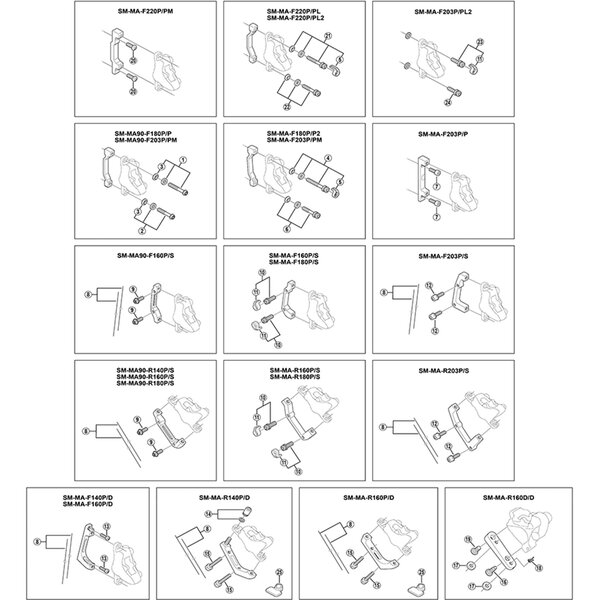 Shimano Shimano Spares BR-RS505 calliper fixing bolt B