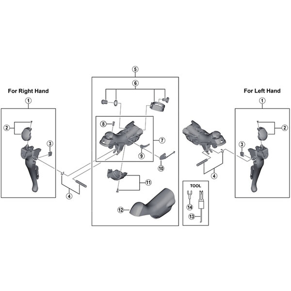 Shimano Shimano Spares ST-4700 left hand main lever assembly