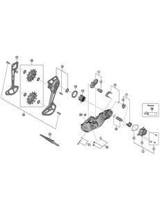 Shimano Shimano Spares RD-M9000 bracket axle 2 for direct mount type
