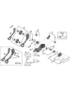 Shimano Shimano Spares RD-M9000 bracket axle unit for normal type