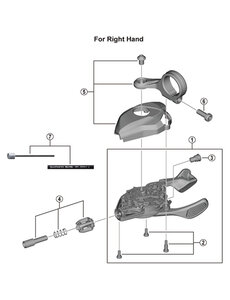 Shimano Shimano Spares SL-M8130-R11 right hand shifting lever unit
