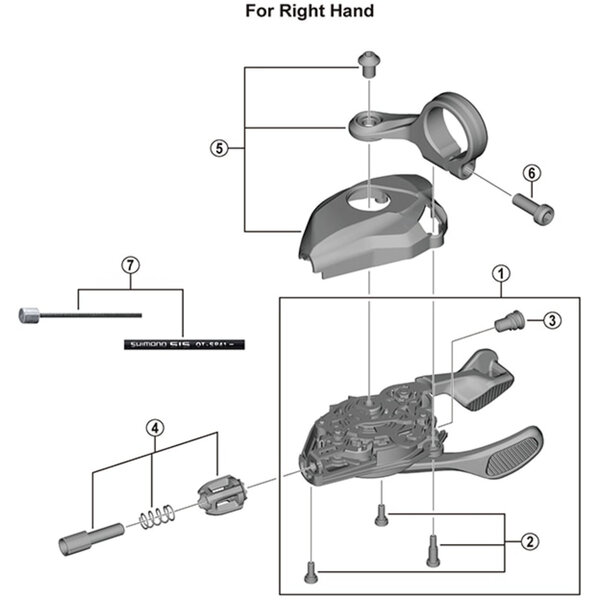 Shimano Shimano Spares SL-M8130-R11 right hand shifting lever unit
