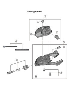 Shimano Shimano Spares SL-M8130-I R11 right hand shifting lever unit