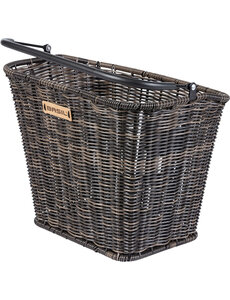  Basil Bremen Rattan Look KF Front Basket, Nature Brown
