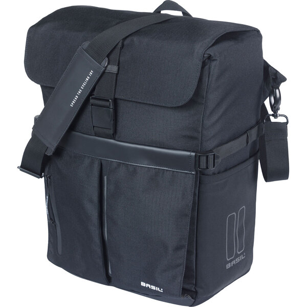 Basil Move Commuter Bicycle Bag MIK Studs, 15L, Black