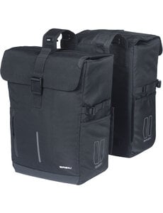  Basil Move Double Bicycle Bag, 30L, Black