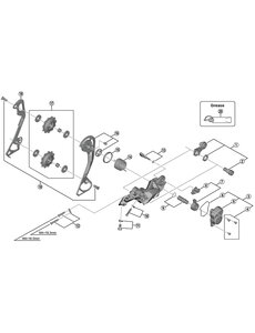Shimano Shimano Deore  RD-M6000 Tension And Guide Pulley Set, SGS