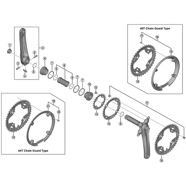 Shimano Shimano Deore FC-M590/FCT4060 9 Speed Triple Inner Chainring 22T, Black