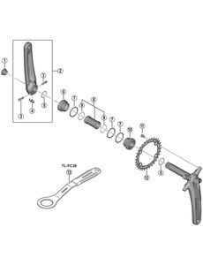 Shimano Shimano Deore FC-M5100-1  11/10 Speed 1X Single Chainring, 30T