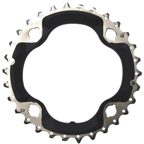 Shimano Shimano Deore FC-M6000  10 Speed Triple Middle Chainring 30T-AN, Black