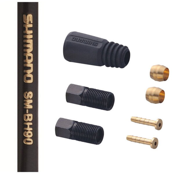 Shimano Shimano Deore SM-BH90 Disc Brake Cuttable Hose, Straight/Straight Banjo, Front, Black