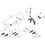 Shimano Shimano 105 R55C4 R7000 Cartridge Brake Shoe Calliper Mount, Alloy Rim, Black, Pair