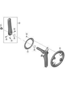 Shimano Shimano 105 FC-R7100 12 Speed Outer Chainring, 50T-NK For 50/34T