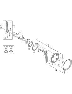 Shimano Shimano Deore XT FC-T781 10 Speed Triple Middle Chainring 36T-AL Black