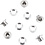 Shimano Shimano Dura Ace FC-7710 Track Chainring Bolts M8 X 6 mm (Set Of 5)