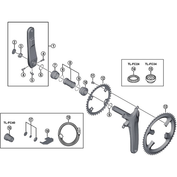 Shimano Shimano Dura Ace FC-R9100 11 Speed Inner Chainring 34T-MS For 50/34T