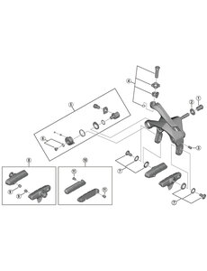 Shimano Shimano Dura Ace R55C4 Cartridge Pad Inserts For Carbon Rim, Pair