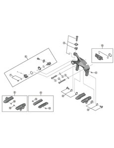 Shimano Shimano Dura Ace R55C4 R9210 Cartridge Brake Shoe Direct Mount, Alloy Rim, Black, Pair
