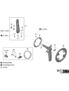 Shimano Shimano Dura Ace FC-R9200 12 Speed Inner Chainring, 40T-NJ For 54/40T