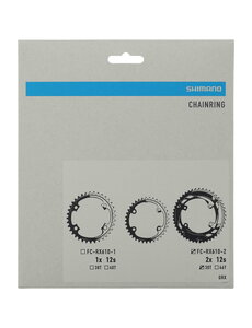 Shimano Shimano GRX FC-RX610-2  12 Speed Double Inner Chainring 30T-NS, For 46-30T
