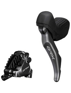 Shimano Shimano GRX ST-RX820  2-Speed STI Bled With BR-RX820 Flat Mount Calliper, Left Rear