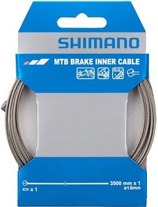 Shimano Shimano MTB Tandem Stainless Steel Inner Brake Wire,1.6 X 3500 mm, Single