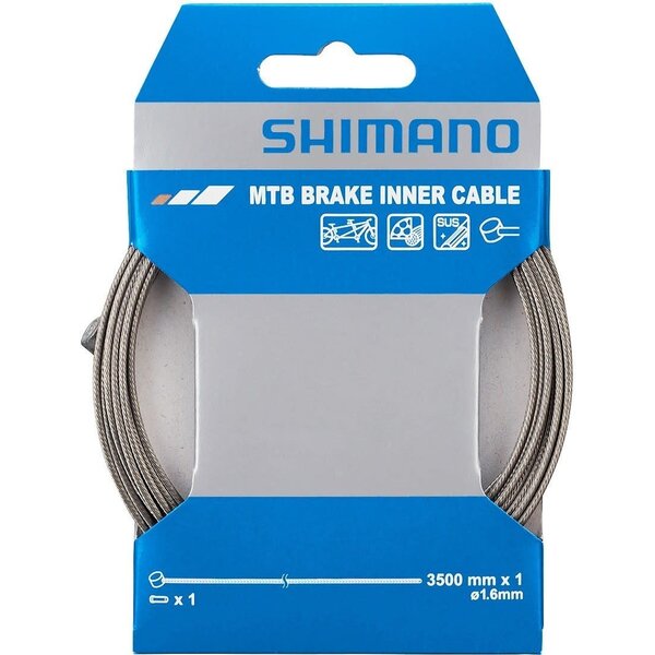 Shimano Shimano MTB Tandem Stainless Steel Inner Brake Wire,1.6 X 3500 mm, Single