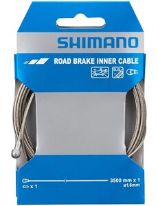 Shimano Shimano Road Tandem Stainless Steel Inner Brake Wire,1.6 X 3500 mm, Single