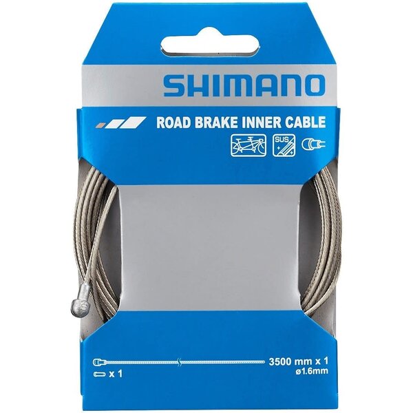 Shimano Shimano Road Tandem Stainless Steel Inner Brake Wire,1.6 X 3500 mm, Single