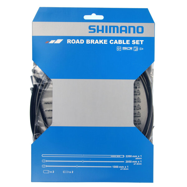 Shimano Shimano Road Brake Cable Set With Stainless Steel Inner Wire, Black