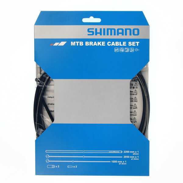 Shimano Shimano MTB Brake Cable Set With Stainless Steel Inner Wire, Black