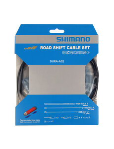 Shimano Shimano Road Gear Cable Set, Polymer Coated Inners, Black