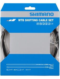 Shimano Shimano MTB Gear Cable Set For Rear Only, Stainless Steel Inner, Black