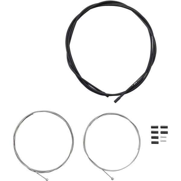 Shimano Shimano Road Gear Cable Set, Steel Inner Wire, SIS Outer And Outer Caps Black