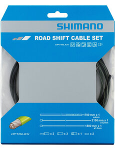 Shimano Shimano Road Gear Cable Set, OPTISLICK, Coated Inners, Black