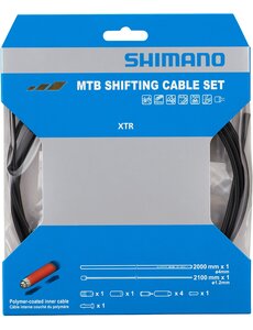Shimano Shimano MTB Gear Cable Set For Rear Only, Polymer Coated Stainless Steel Inner, Black