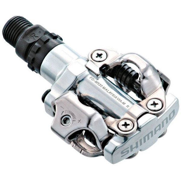 Shimano Shimano PD-M520 MTB SPD Pedals - Two Sided Mechanism, Silver
