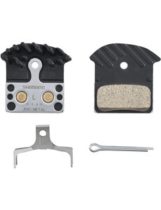 Shimano Shimano J04C-MF Disc Pads And Spring, Metal Sintered, Alloy/Stainless Back, Cooling Fins