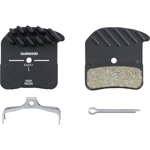 Shimano Shimano H03A-RF Disc Pads And Spring, Resin Pad, Alloy Back, Cooling Fins