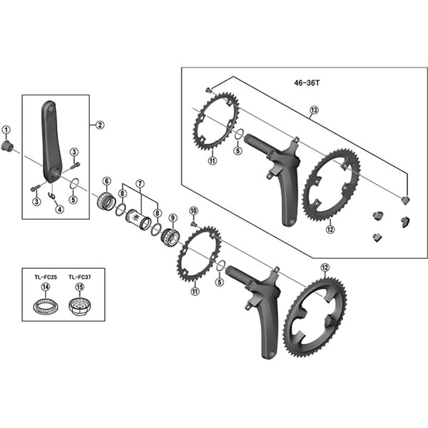 Shimano Shimano Ultegra FC-R8000  11 Speed Outer Chainring, 53T-MW