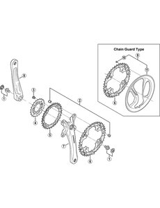 Shimano Shimano Acera FC-M361 7/8 Speed Middle Chainring, 38T, Black